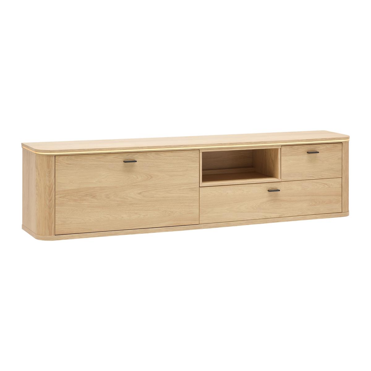 HÄNGEELEMENT LAGOS -EXKLUSIV- - Eichefarben/Anthrazit, Modern, Holzwerkstoff/Metall (210,2/51,3/37,5cm) - Premium Living