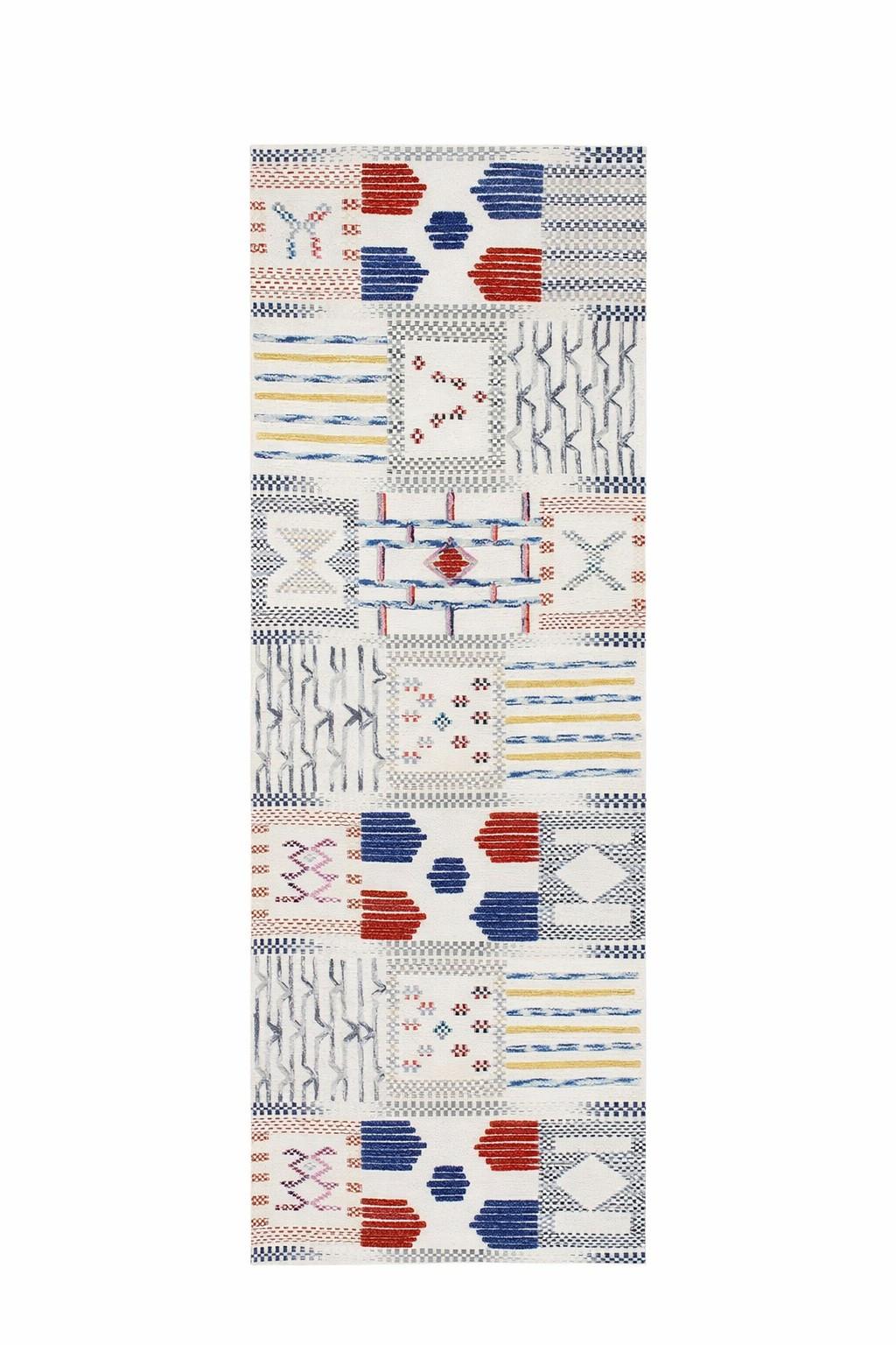 Wollteppich Empire 110 Elfenb/multi 80x150 - Champagner/Multicolor, Basics, Textil (80/150cm) - Kayoom
