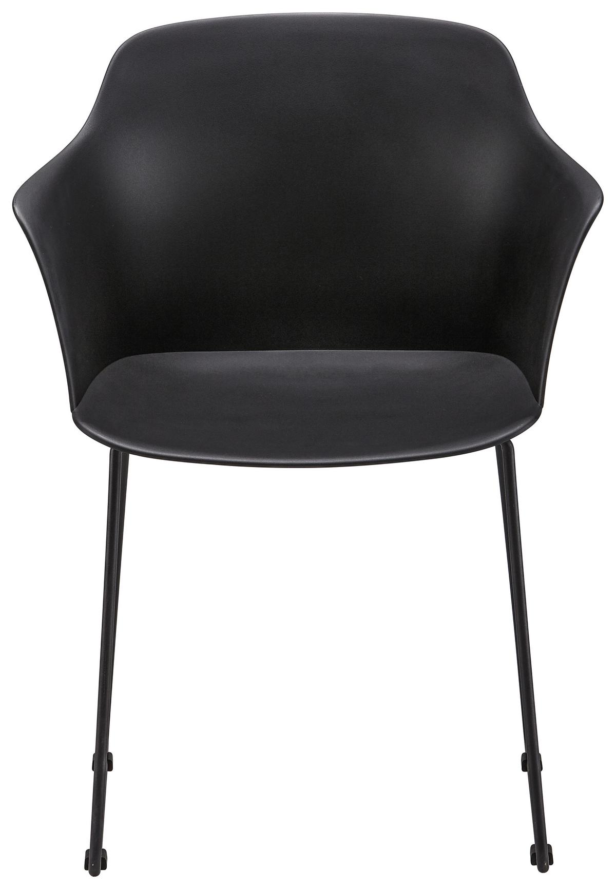 KRZESŁO OGRODOWE MAILAND - czarny, tworzywo sztuczne/metal (58,5/80,5/52,5cm) - Modern Living