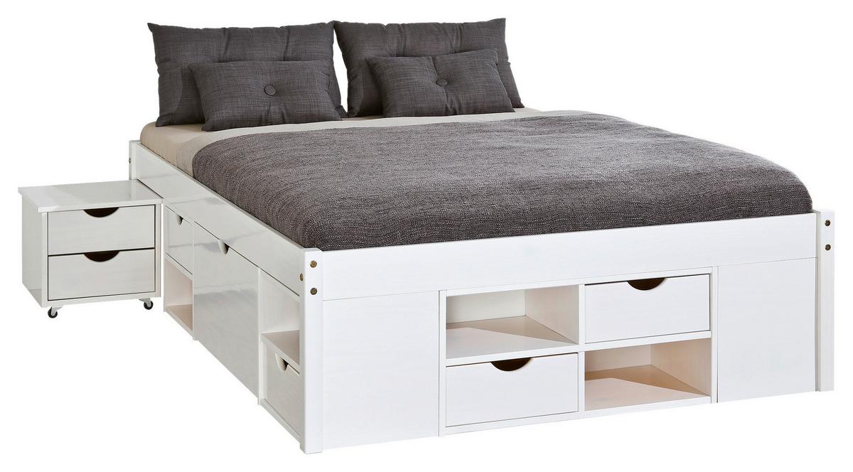 Bettanlage Holz Till ca. 160x200 Weiß - Weiß, KONVENTIONELL (160/200cm) - MID.YOU
