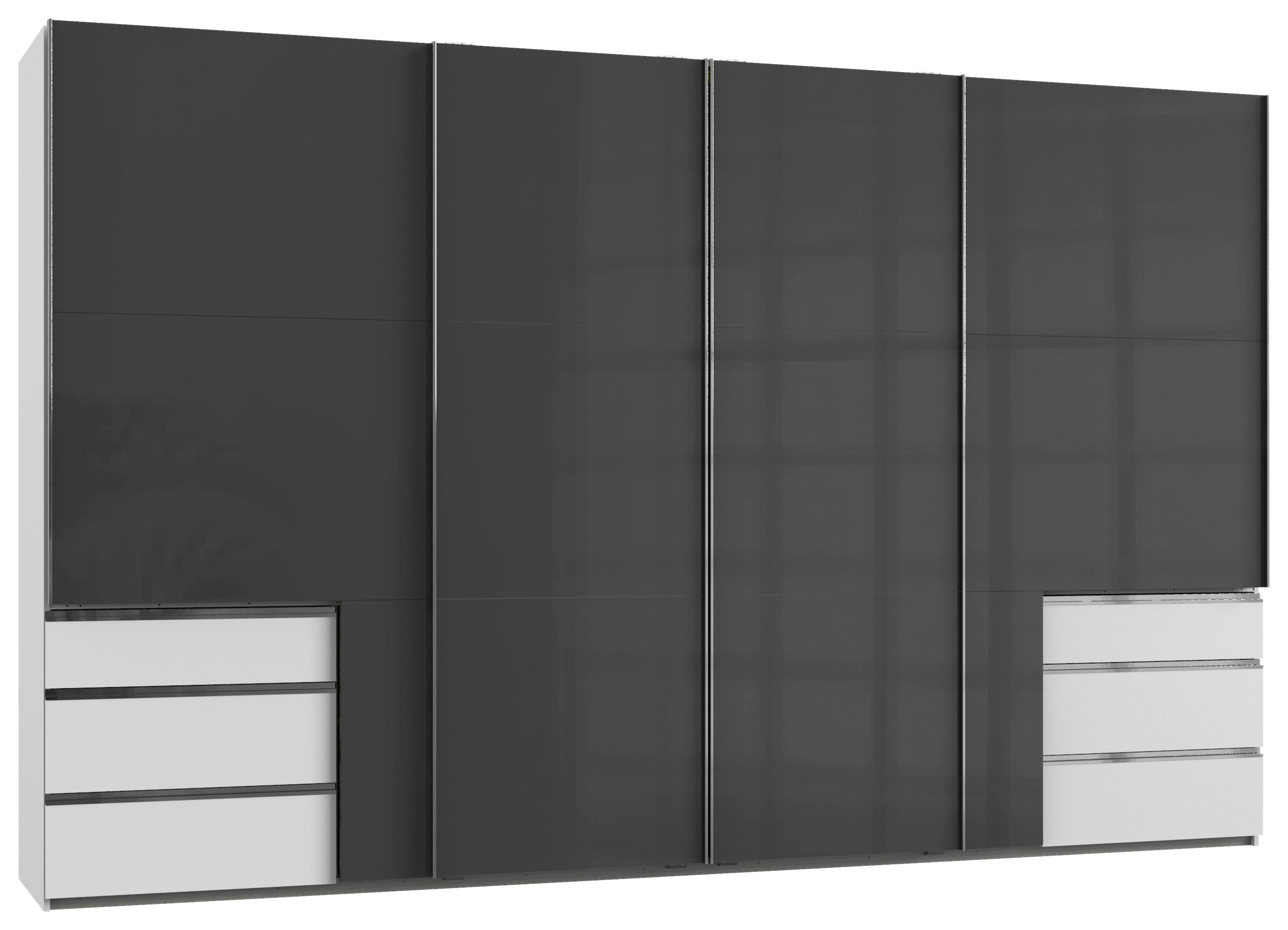 Ormar S Kliznim Vratima Level 36c - bijela/siva, Moderno, drvni materijal (300/216/65cm) - Modern Living