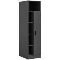 Hochschrank Free Anthrazit - Anthrazit/Schwarz, Basics, Holzwerkstoff/Kunststoff (50/195/68cm) - MID.YOU