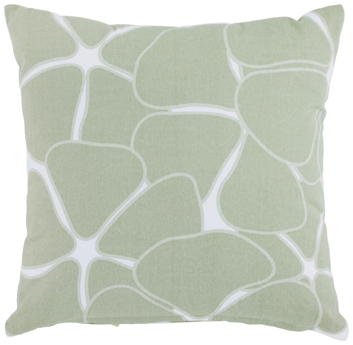 Zierkissen Blooming in Grün ca. 45x45cm - Grün, Romantik / Landhaus (45/45cm) - Modern Living