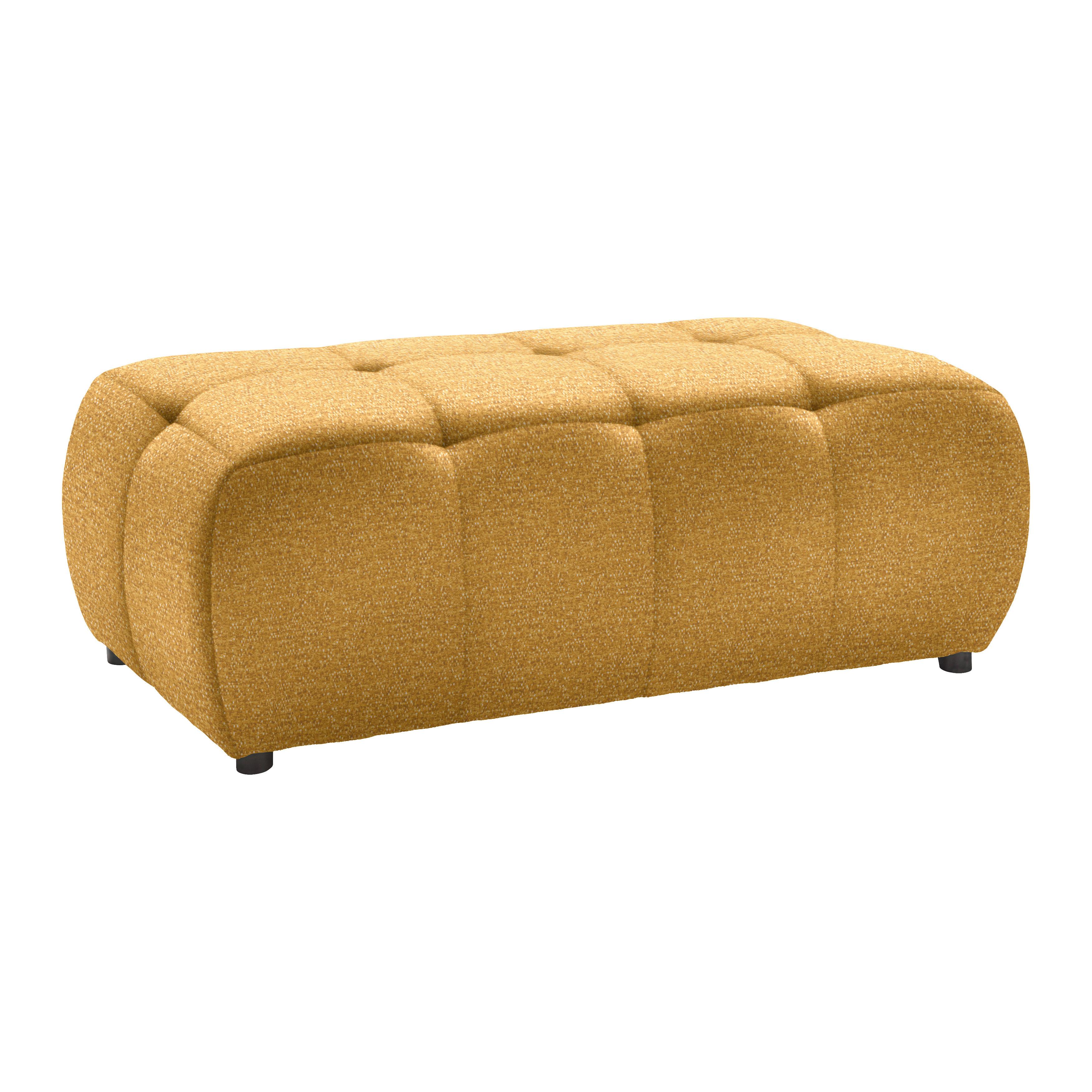 Hocker Sofi Senfgelb - Senfgelb/Schwarz, MODERN, Textil (128/48/70cm) - Premium Living