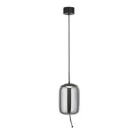 Led Függeszték 75132-1sm - fekete, Design, üveg/fém (18/18/43-150cm)