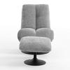 FÅTÖLJ ALMA - ljusgrå/svart, Modern, metall/textil (72/96/87cm) - Bessagi Home