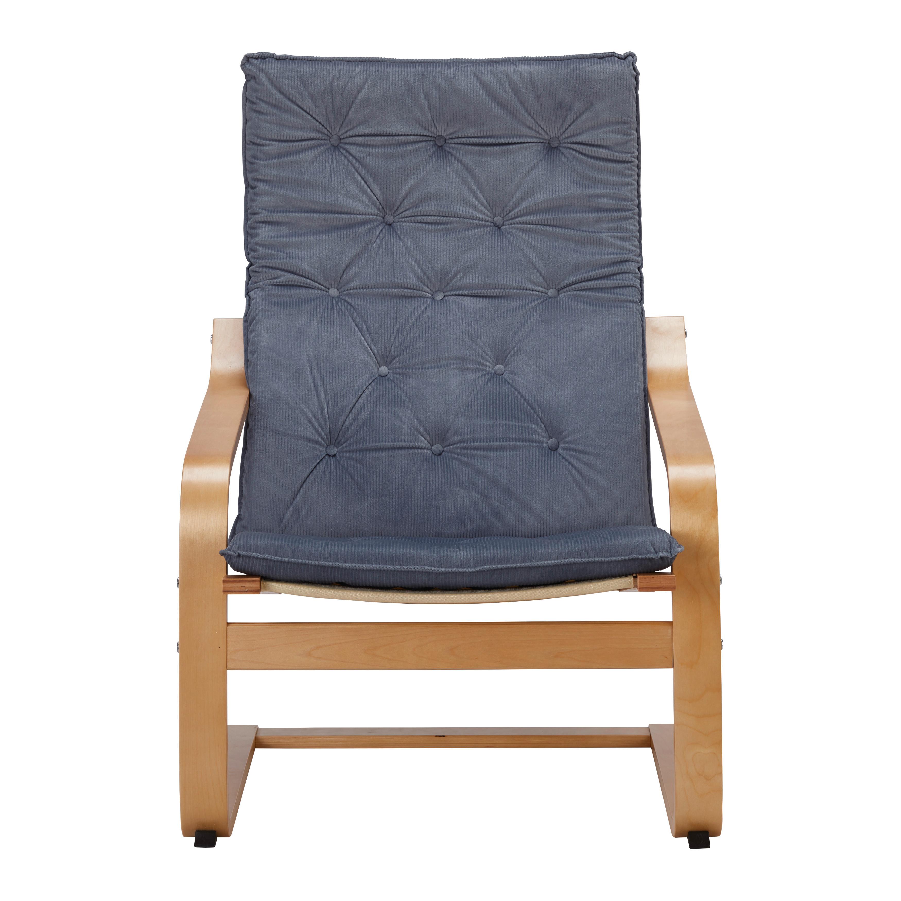 Sessel, grau, "Jacopo", Samt - Birkefarben/Grau, MODERN, Holz/Textil (67,5/98/83cm) - Bessagi Home