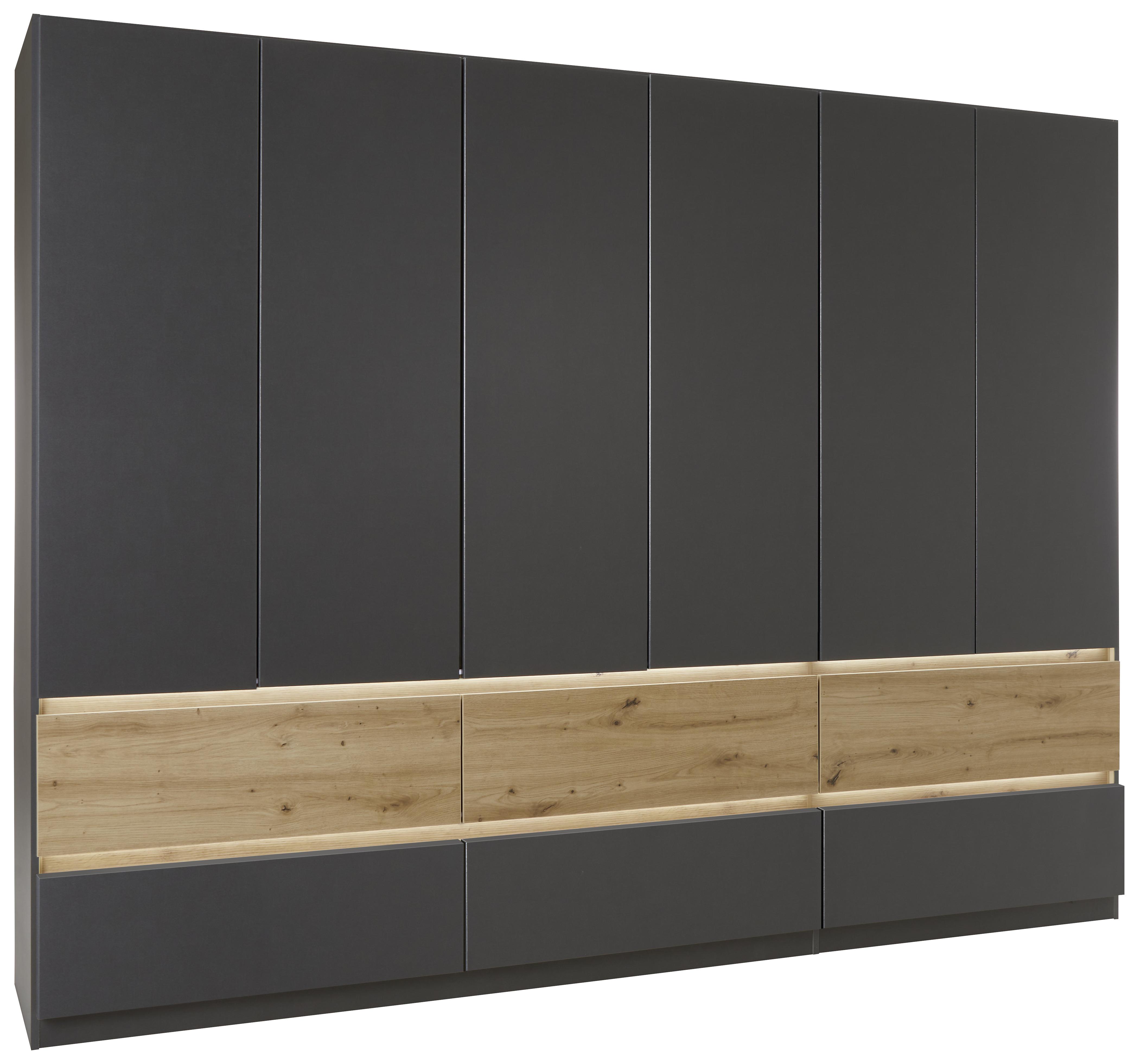 Ormar S Klasičnim Vratima Maxim - siva, Konventionell, drvni materijal (271/210/54cm) - Premium Living