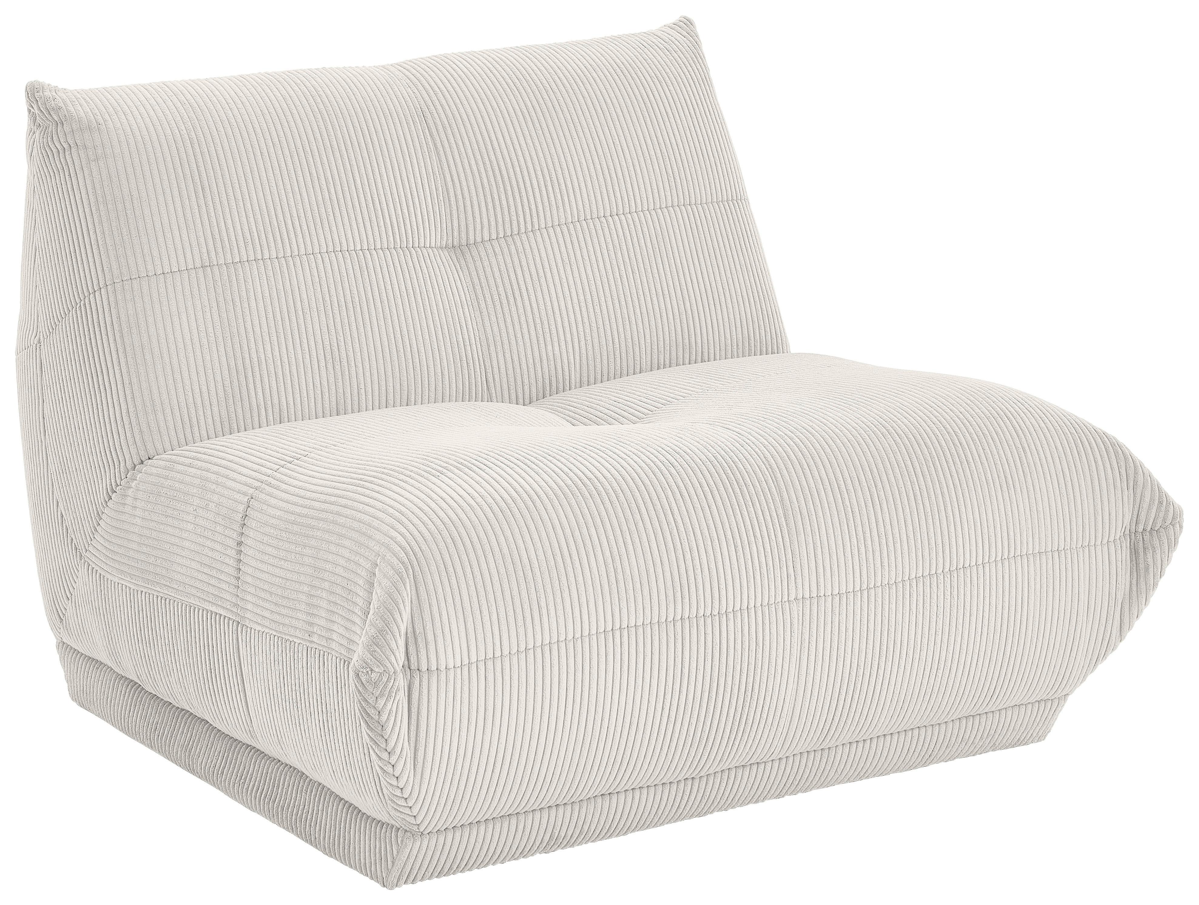 Modul Sofaelement Giselle Weiß - Weiß, Trend, Textil (105/80/112cm) - Livetastic