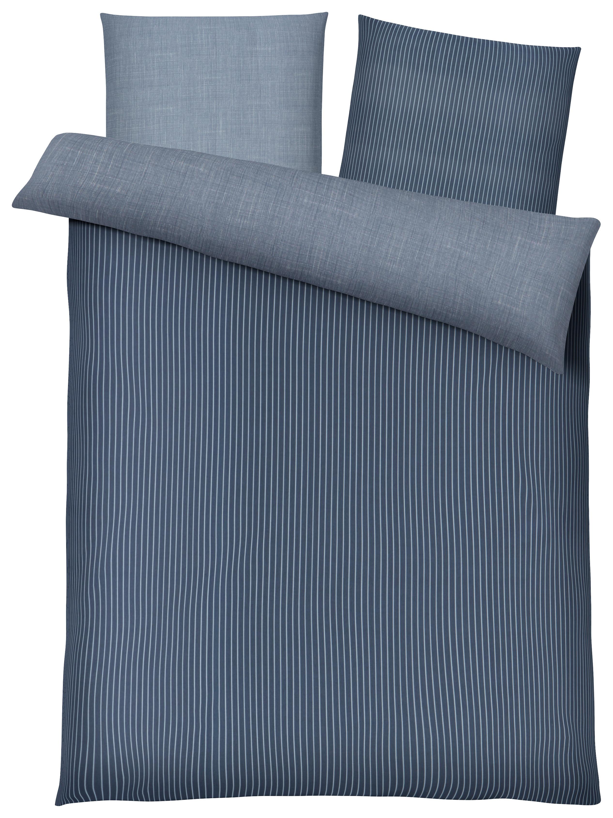 Bettwäsche Ibena in Grau ca. 135x200cm - Anthrazit/Grau, MODERN, Textil (135/200cm) - Ibena