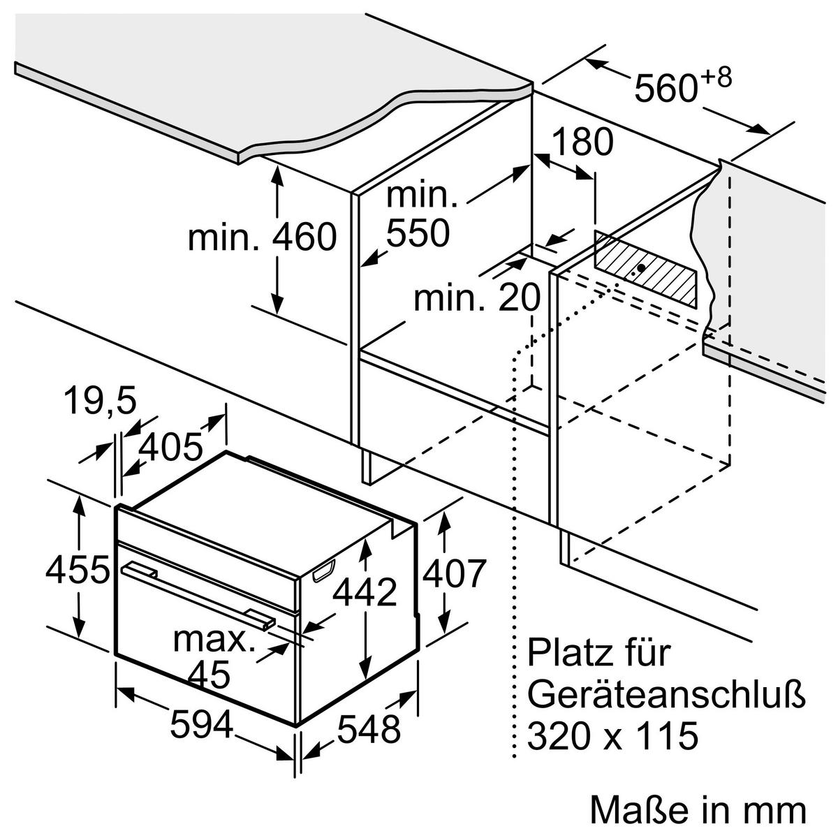 Dampfgarer CD914GXB1 Schwarz Edelstahl - Edelstahlfarben/Schwarz, Metall (59,4/45,5/54,8cm) - Siemens