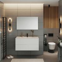 Element Ispod Umivaonika Eva - bijela visoki sjaj/antracit, Moderno, drvni materijal (100/51/46cm)