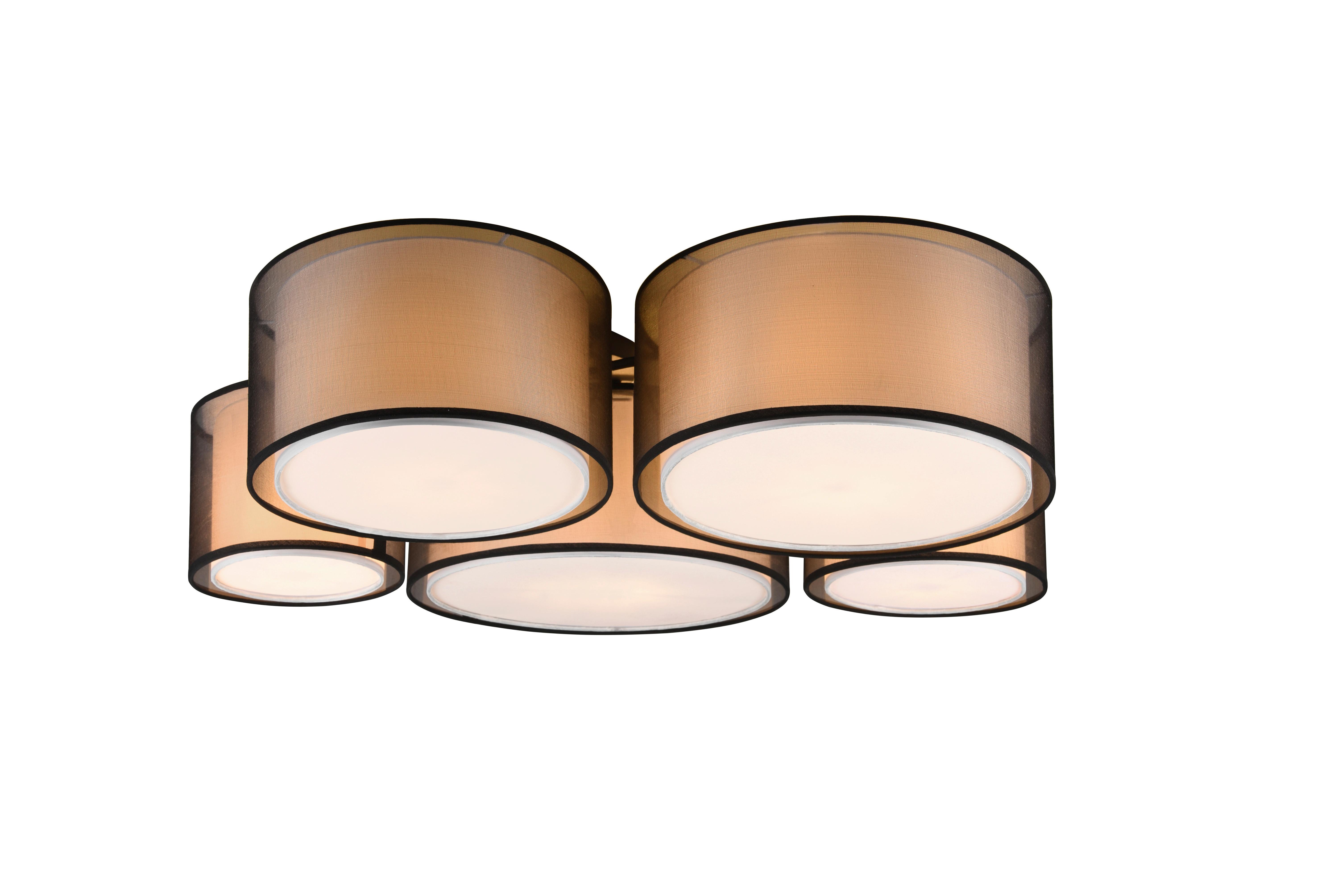 Deckenleuchte Franklin Schwarz max. 40 Watt - Schwarz, Basics, Metall (90/70/21,5cm) - Trio Leuchten