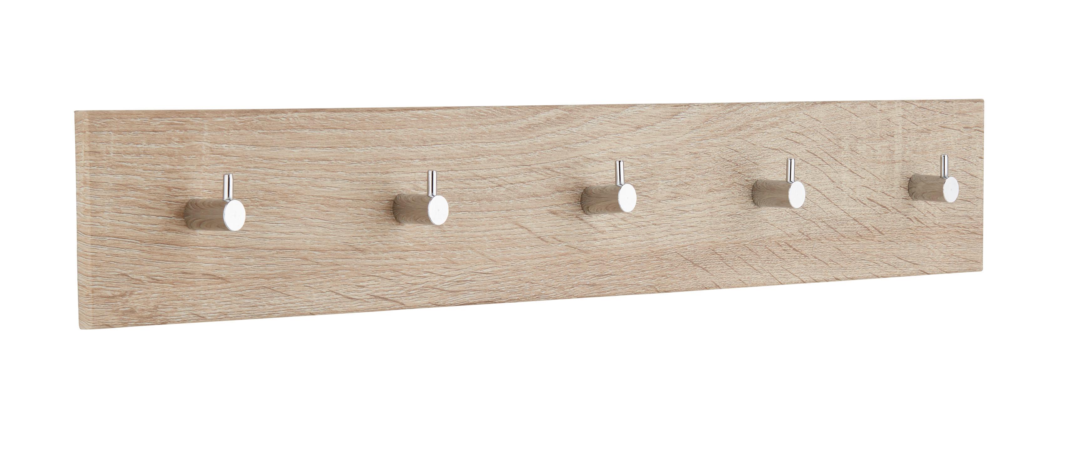 Hakenleiste Eichefarben - Eichefarben, Konventionell, Holzwerkstoff/Metall (57/8/5cm) - Mömax