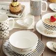 Servierplatte Gloria in Schwarz/Weiß - Goldfarben/Schwarz, MODERN, Keramik (27/13cm) - MÖMAX modern living