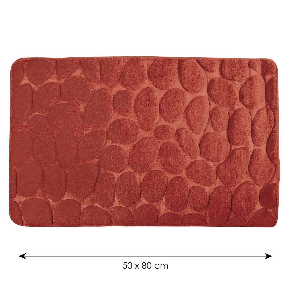 Badteppich 142125 Kiesel - Terracotta, Konventionell, Textil (50/80cm) - Spirella