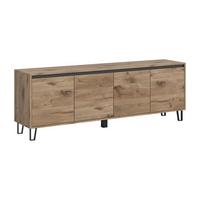 Lowboard Balton ca. 184x64x40 cm Eiche dunkel - Eiche dunkel, Design, Holzwerkstoff/Metall (184/64/40cm) - MID.YOU