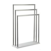 WIESZAK STOJĄCY NA RĘCZNIKI WALDI - biały/kolor chromowy, Basics, metal (58/84/20cm)