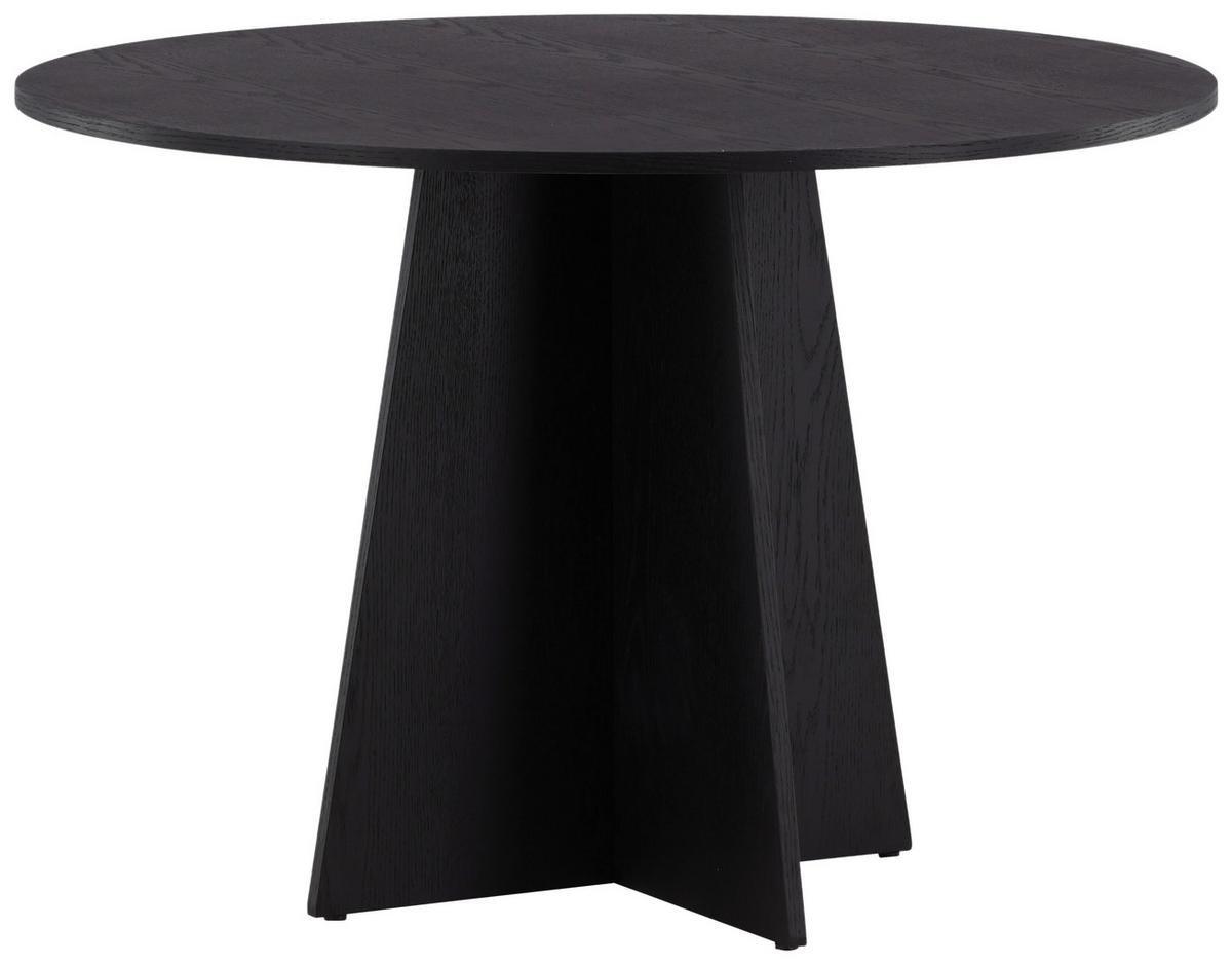 Esstissch Bootcut Ø ca. 110 cm Schwarz - Schwarz, Design, Holz (110/110/75cm) - Livetastic