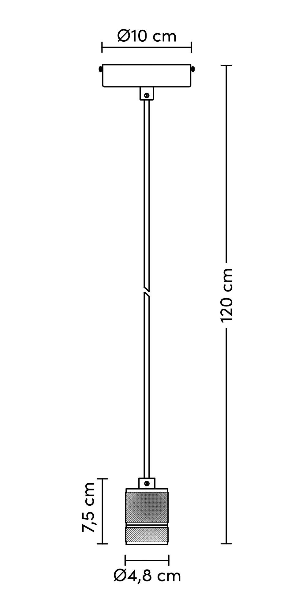 Schnurpendel Jannis max. 40 Watt - Kupferfarben, MODERN, Metall (120cm) - Modern Living