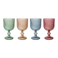 Pahar pentru vin 4/1 Ivana cca. 370 ml - roz aprins/albastru, Konventionell, sticlă - Mömax