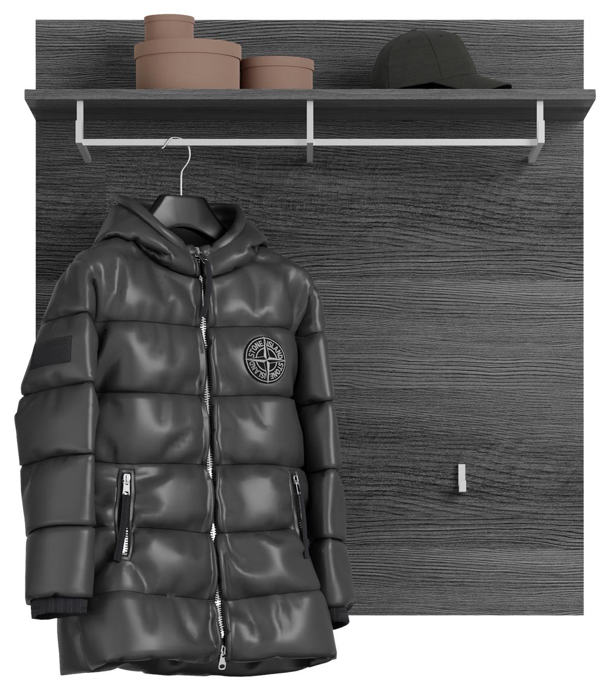 Panou cuier SCOUT - gri închis, Design, material pe bază de lemn (90/98/27cm) - Modern Living
