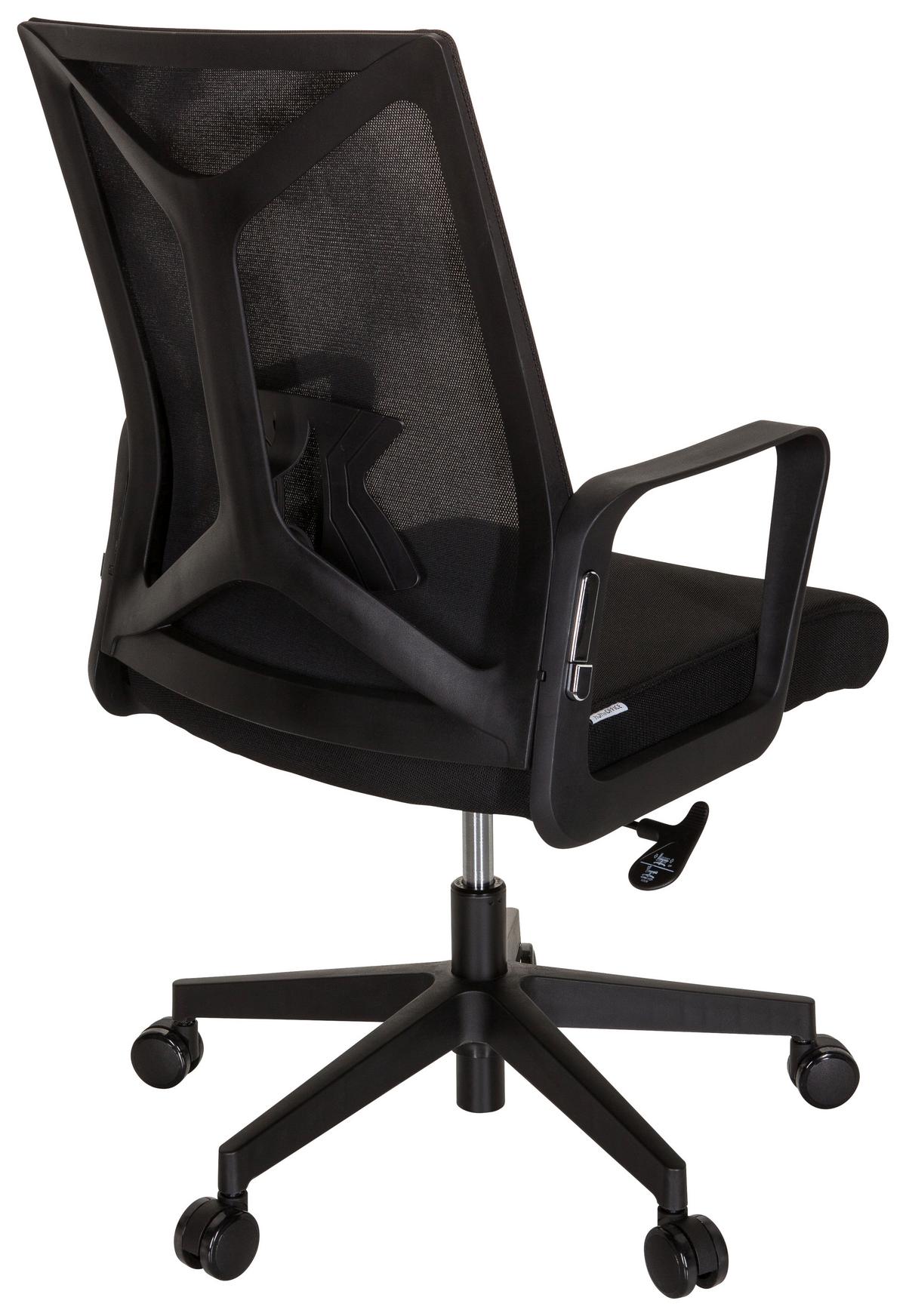 Pisarniški Stol Enco, Črna - črna, Moderno, umetna masa/tekstil (57/97/62cm) - MID.YOU
