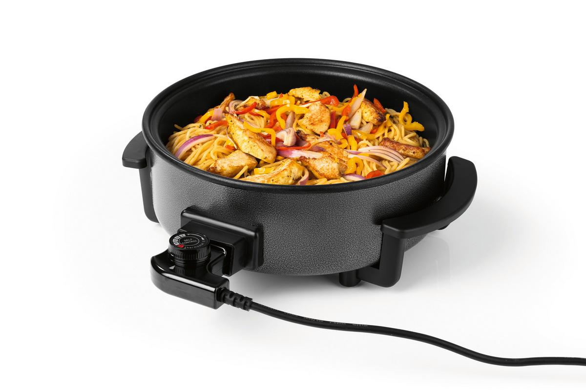 PATELNIA ELEKTRYCZNA 16389 - czarny, Basics, tworzywo sztuczne/metal (34/32/18cm) - GOURMETMAXX