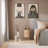 CANVASTAVLA DENISE SMALL - beige/svart, Modern, trämaterial/textil (60/90cm) - Premium Living