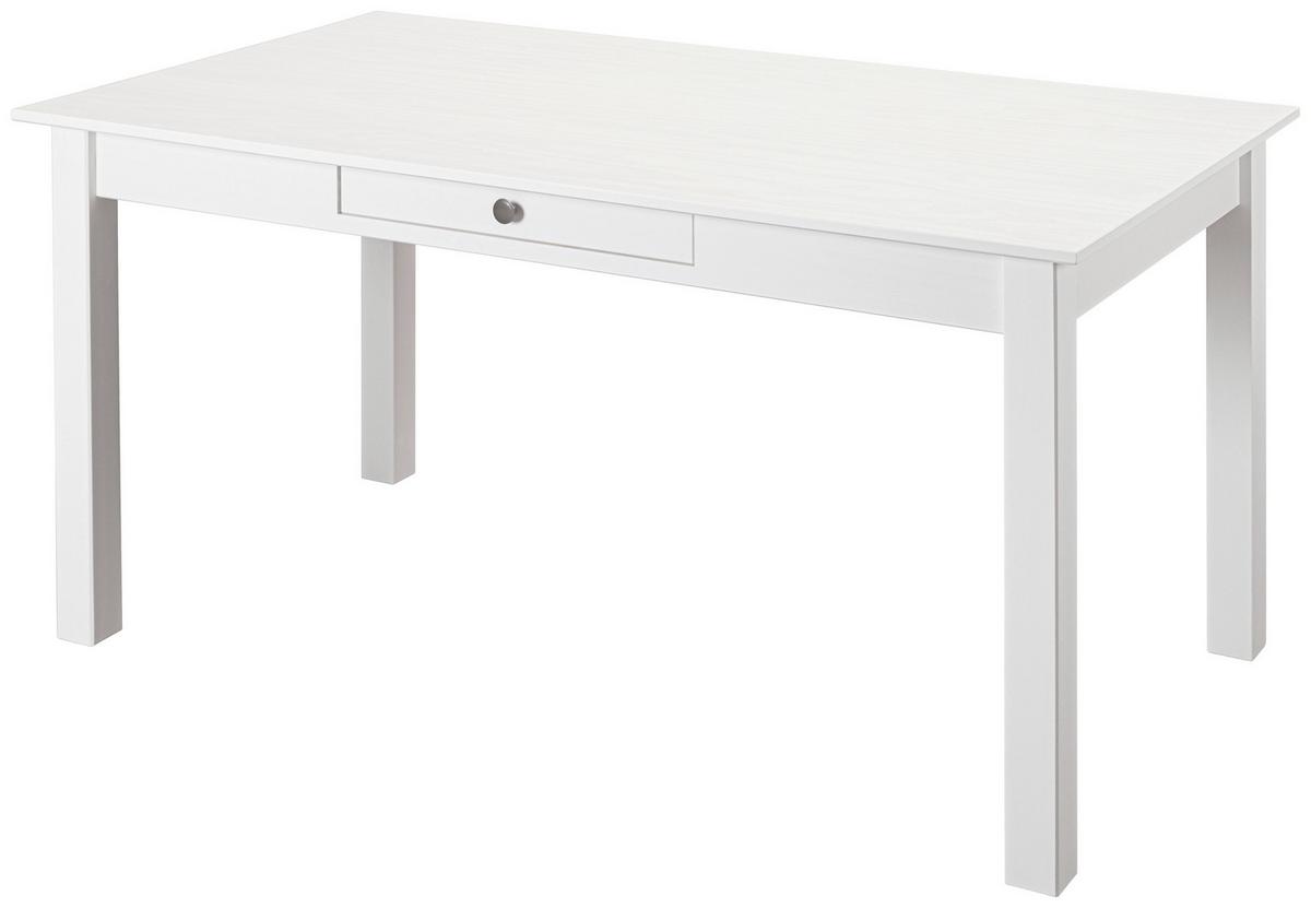 Esstisch Chilly Home ca. 145x76x80 cm Weiß - Weiß, KONVENTIONELL, Holz (145/80/76cm) - MID.YOU
