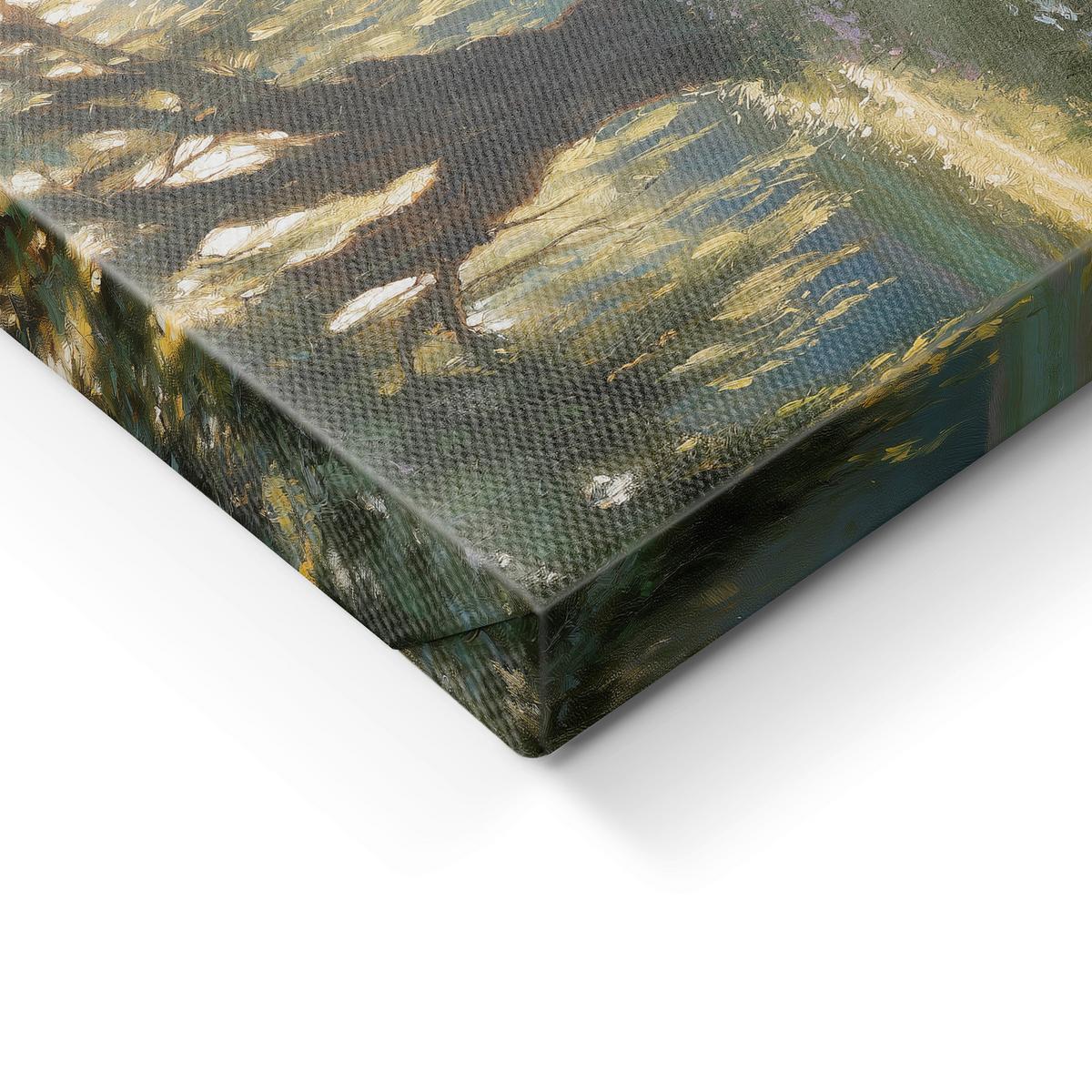 Leinwandbild ST869 Sunlit Willow Multicolor ca. 85x113cm - Multicolor, Basics, Holz/Textil (85/113cm)
