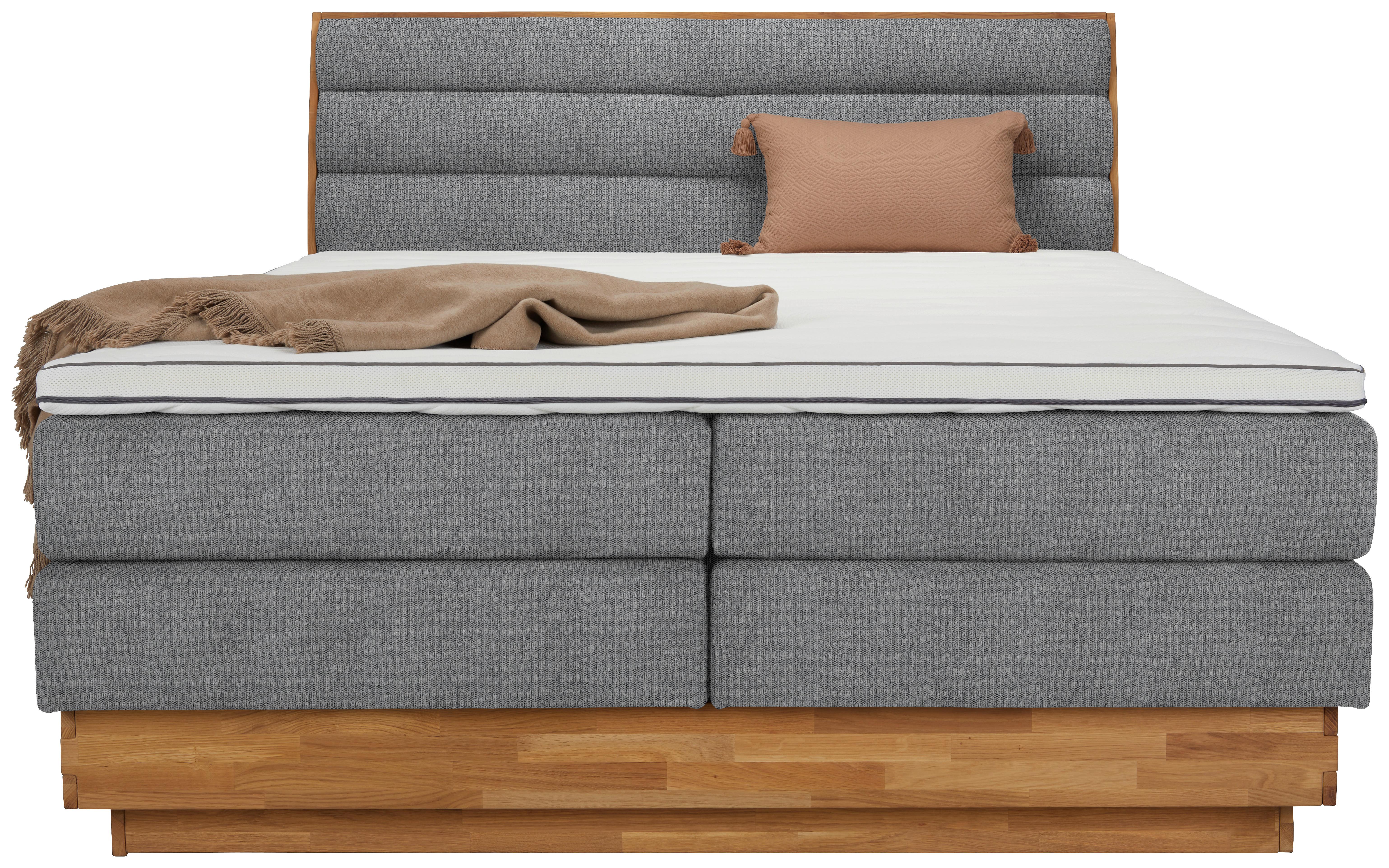 Boxspringbett Marissa in Greige ca. 180x200cm - Greige, KONVENTIONELL, Holz/Kunststoff (180/200cm) - Premium Living