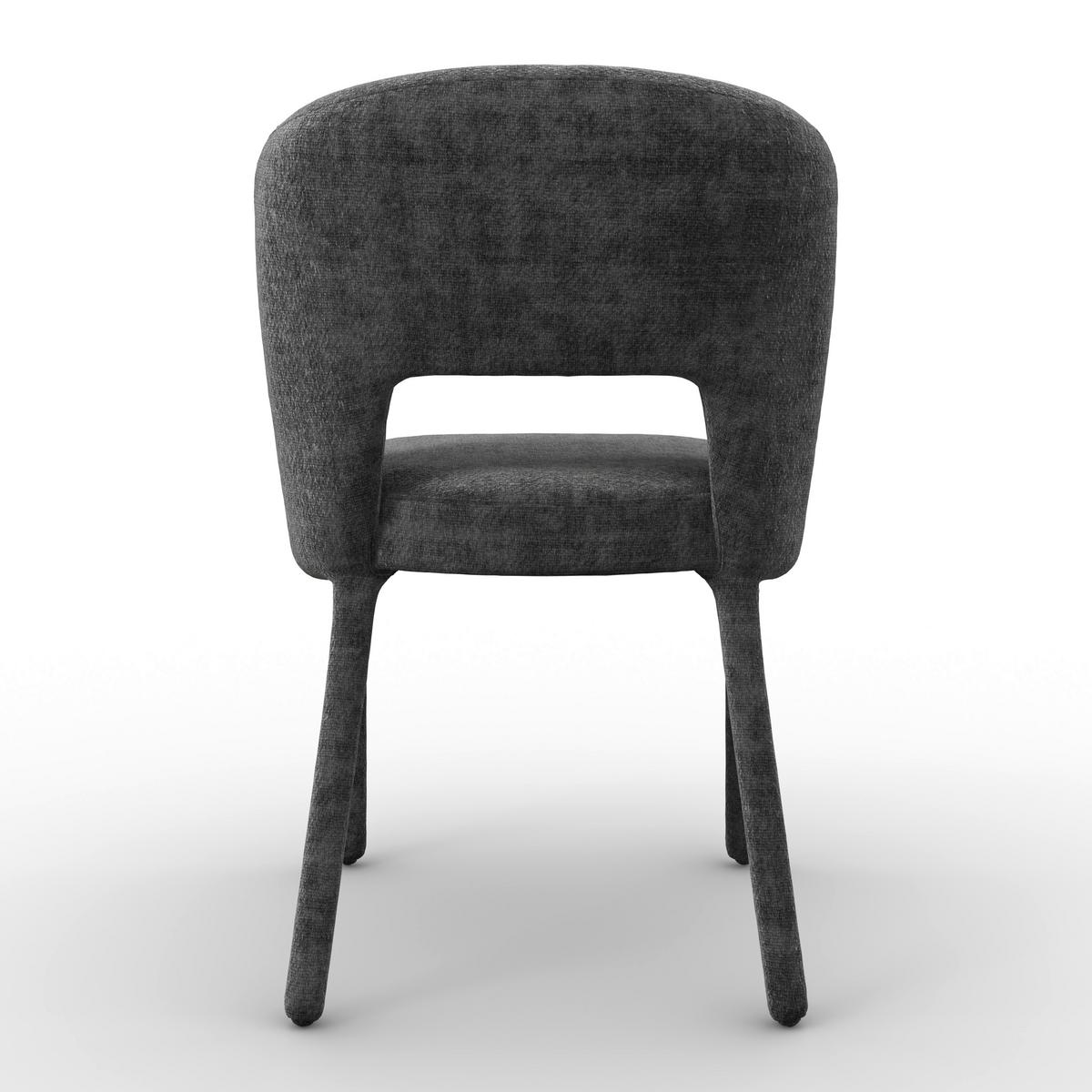 Stuhl Anea Dunkelgrau Webstoff Gepolstert - Dunkelgrau, MODERN, Holz/Textil (52/79/55,5cm) - Bessagi Home