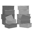 Box mit Deckel Paul aus Papier ca. 30x22x11cm - Schwarz/Weiß, MODERN, Papier (30/22/11,5cm) - MÖMAX modern living