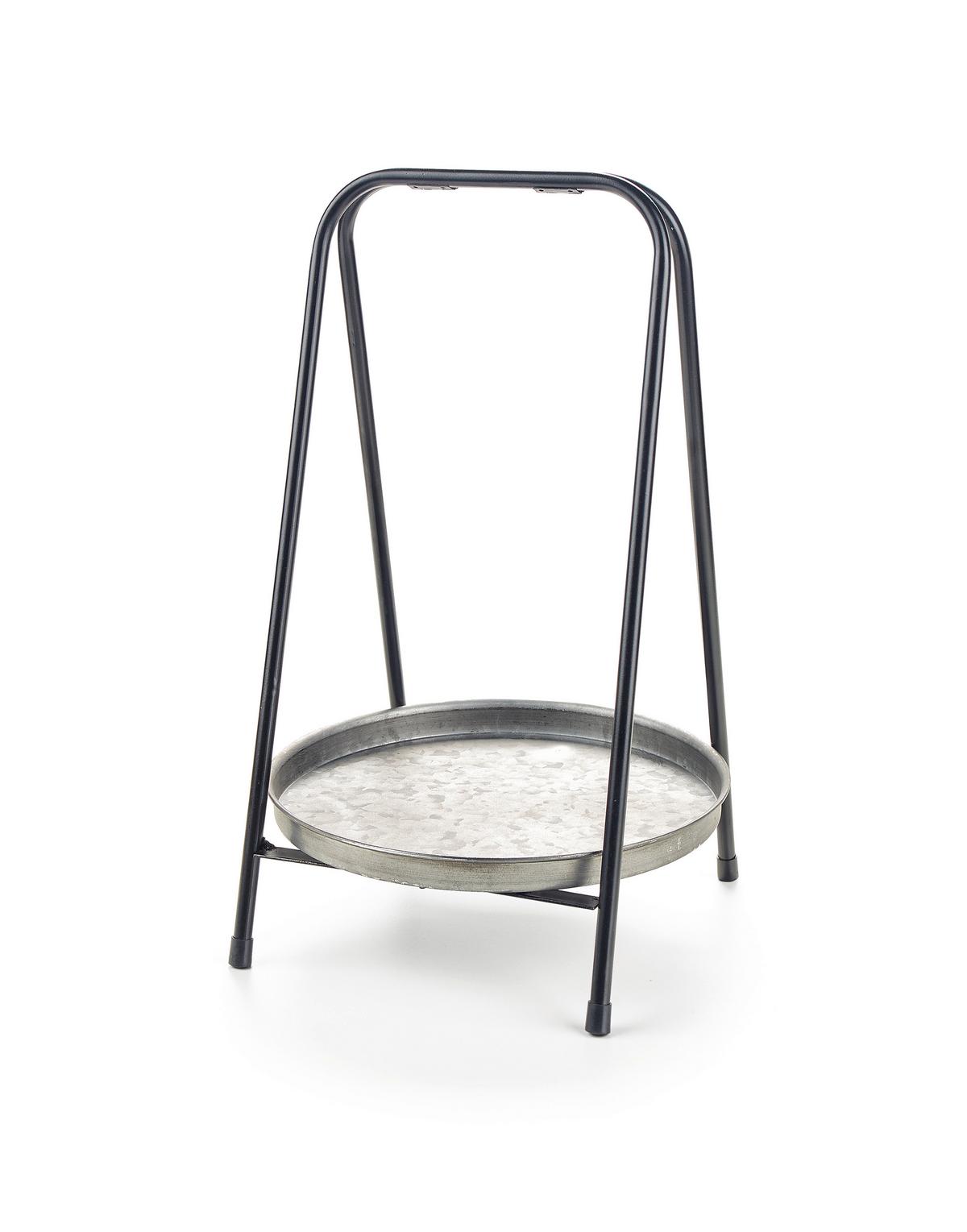 Dekor Tálca Zink - fekete, Modern, fém (25.5/25.5/39cm) - Modern Living