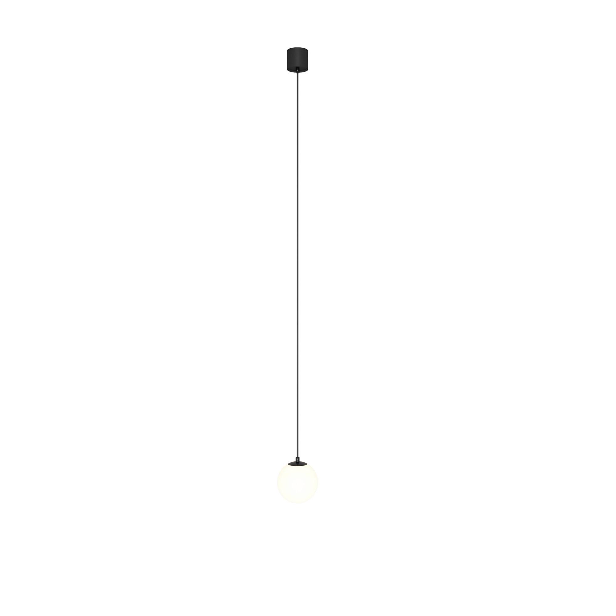 Pendelleuchte Luna Schwarz/Weiss max. 5 Watt - Weiss/Schwarz, Trend, Glas/Kunststoff (10/10cm) - MAYTONI