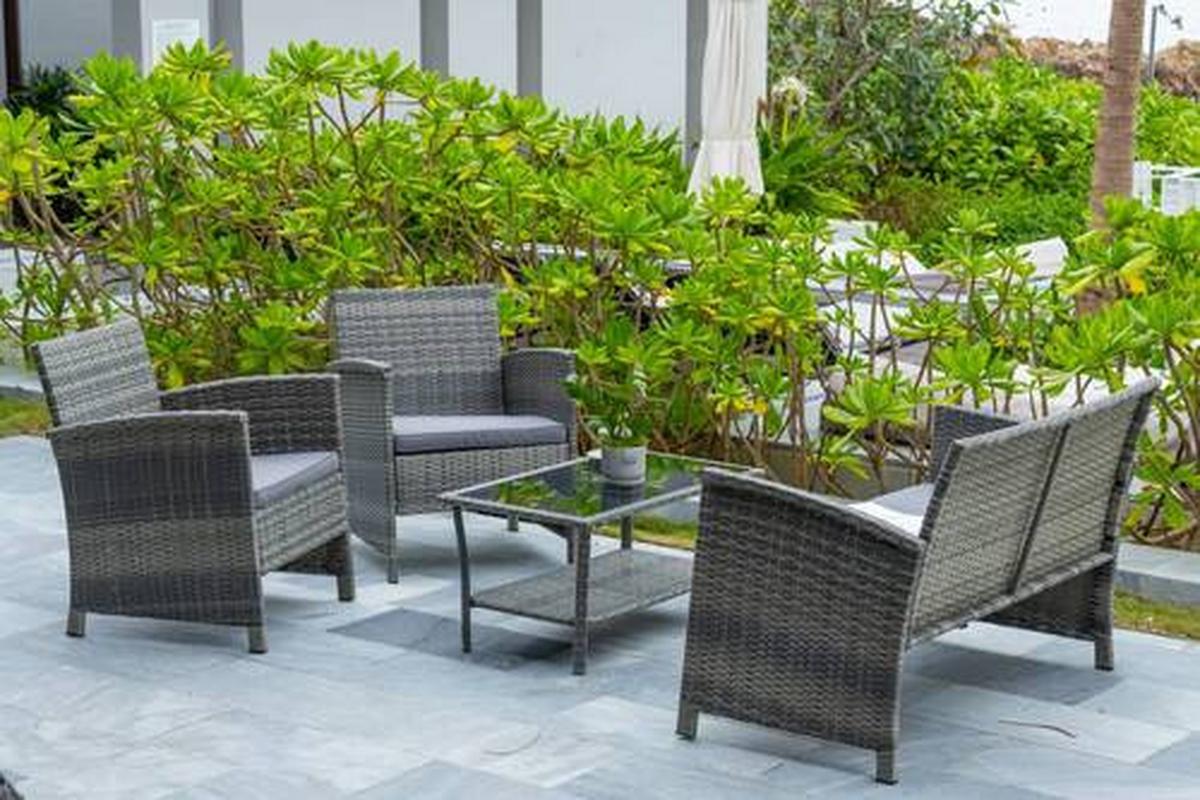 Lounge Garnitura Barbara, Siva - temno siva/črna, Moderno, kovina/umetna masa - Modern Living