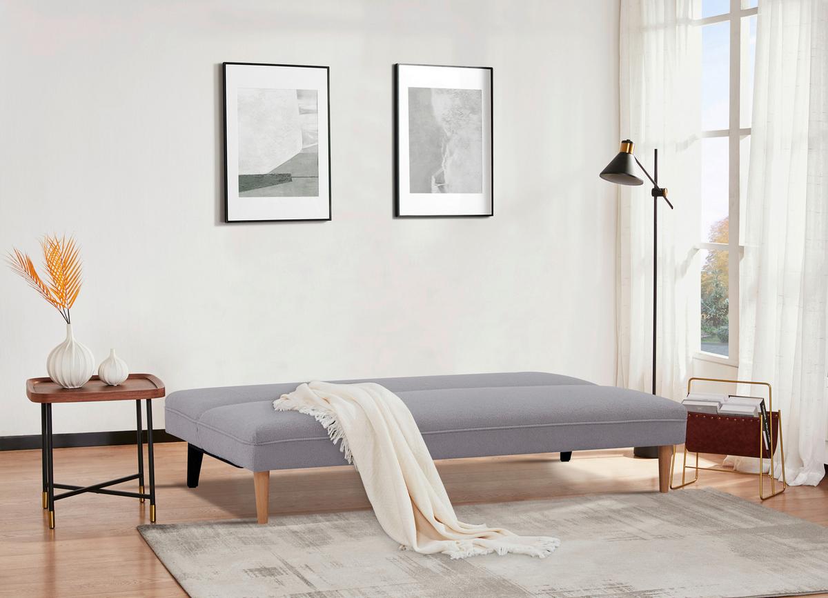 SOFA Z FUNKCJĄ SPANIA ZERR - kolor naturalny/czarny, Modern, tworzywo sztuczne/tkanina (183/77/87cm) - P & B