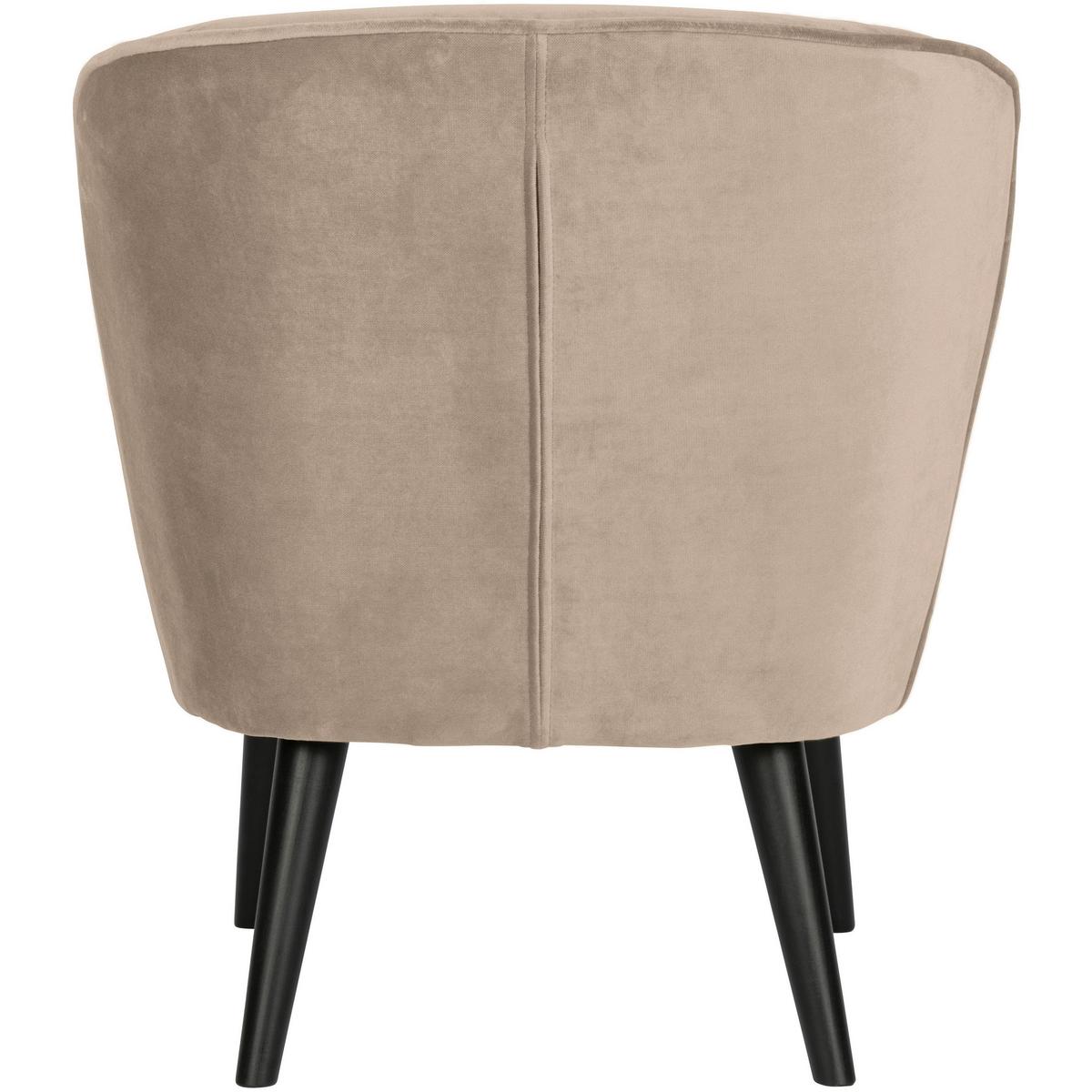 Sessel Sara Khaki - Khaki/Schwarz, Design, Holz/Textil (59/71/70cm) - Livetastic