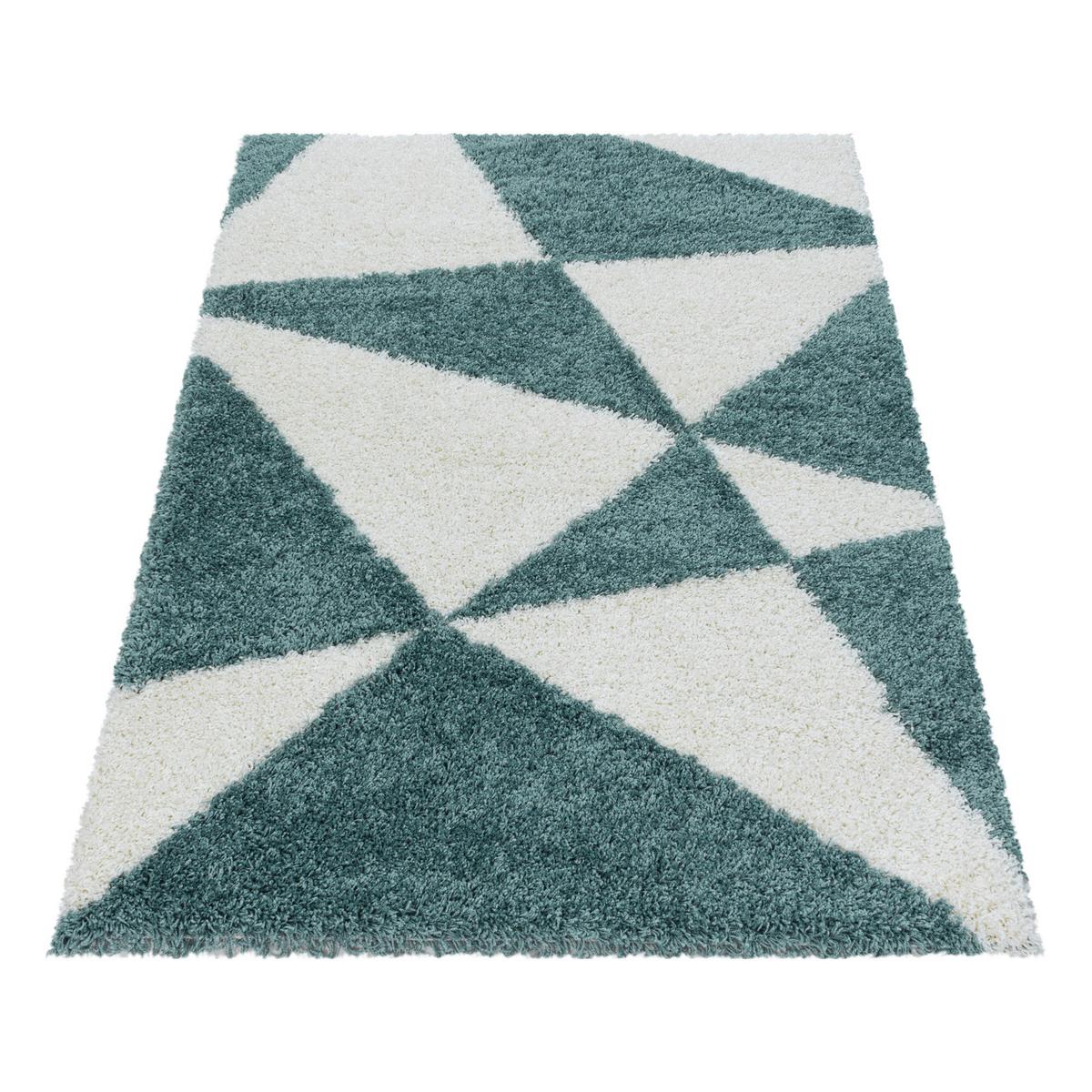 Hochflorteppich Tango Blau ca. 160x230cm - Blau, Design, Textil (160/230cm)