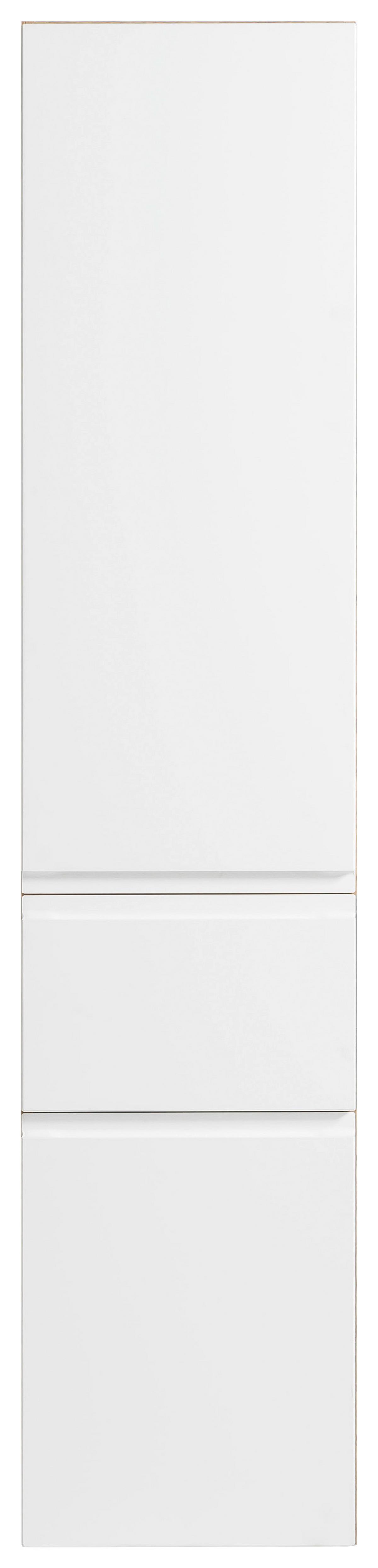 Hochschrank Varese B: 40 cm Weiß/Wotaneiche Dekor - Eiche Wotan/Weiß, MODERN, Holzwerkstoff (40/180/35cm) - Held