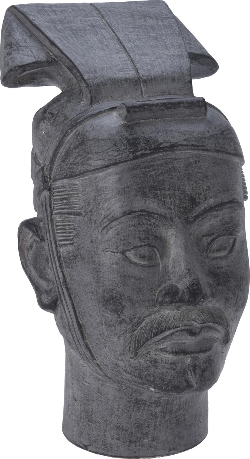 Szobor Fighter - fekete, műanyag (24,5/21/38,5cm)