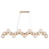 Pendelleuchte Dallas Goldfarben max. 28 Watt - Goldfarben, Trend, Glas/Metall (23,8/22,8/123,5cm) - MAYTONI