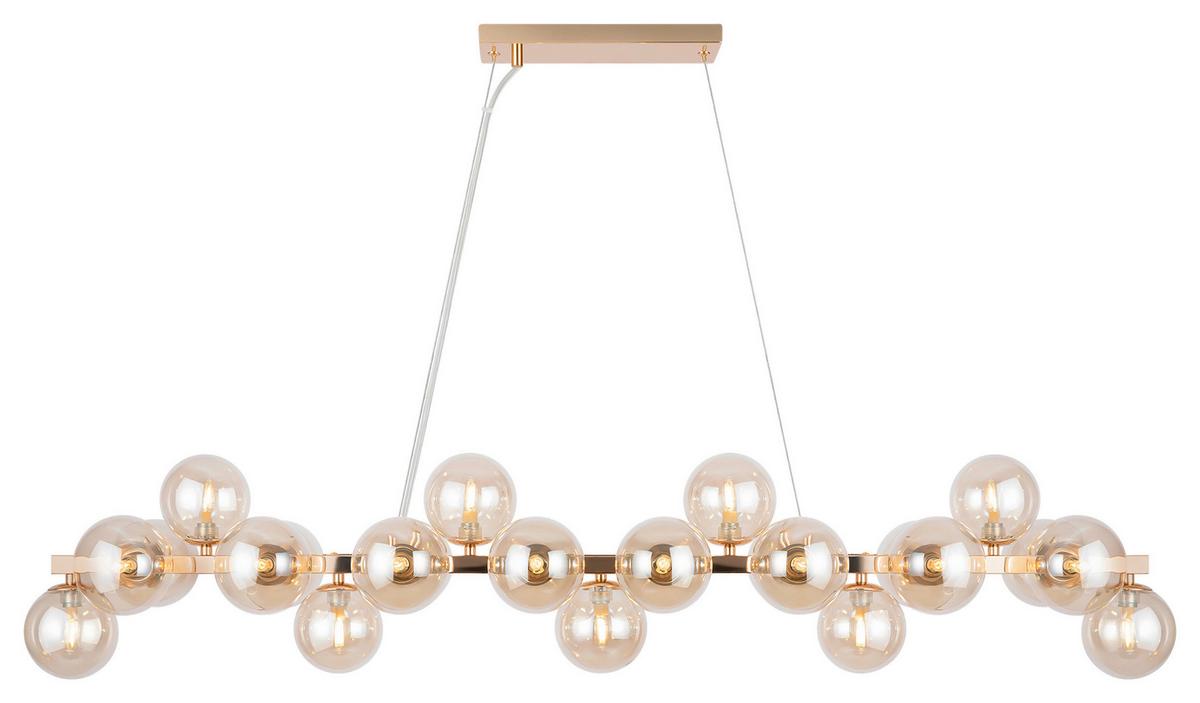 Pendelleuchte Dallas Goldfarben max. 28 Watt - Goldfarben, Trend, Glas/Metall (23,8/22,8/123,5cm) - MAYTONI