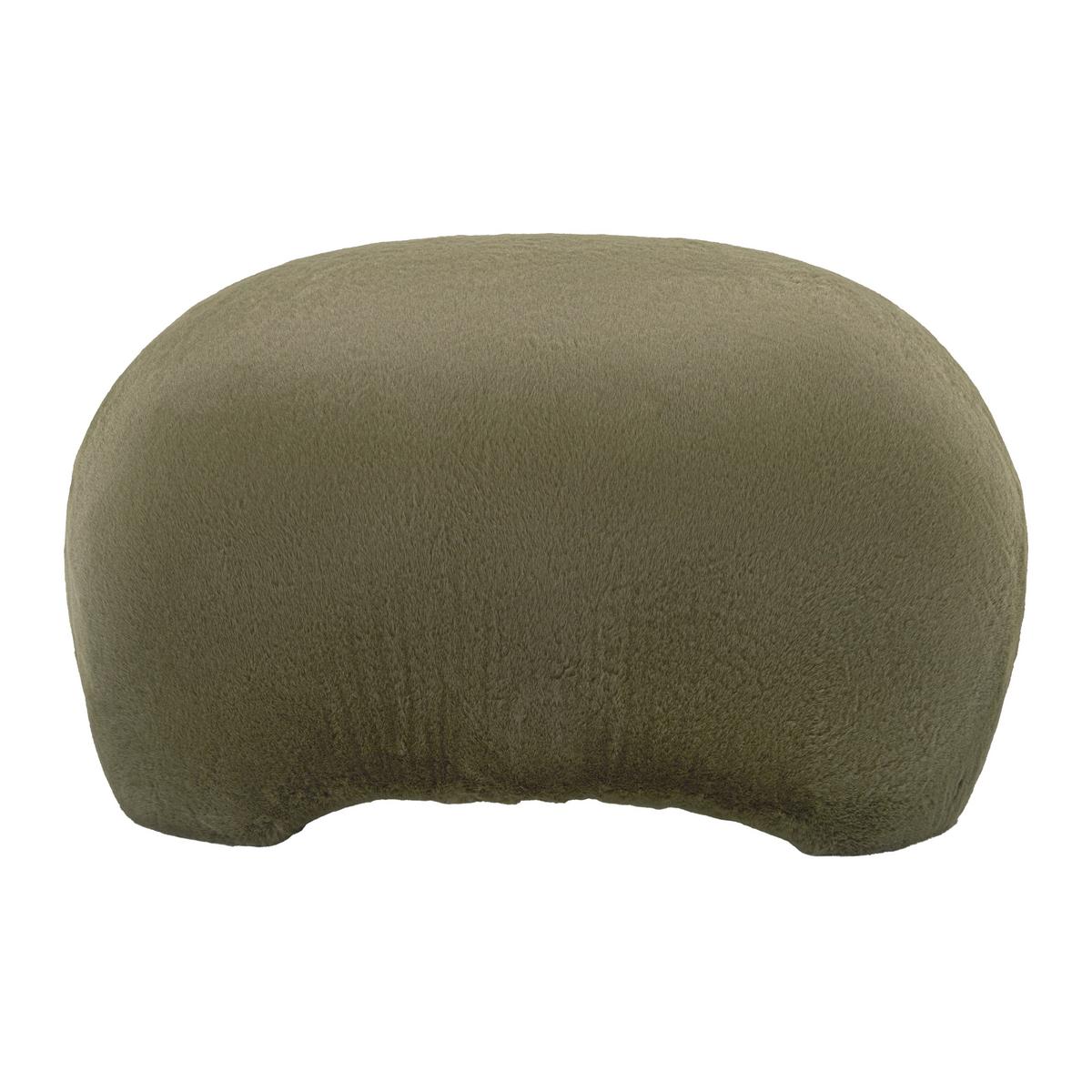 Hocker Marla Grün Kunstfell - Grün, MODERN, Holzwerkstoff/Textil (61,5/36,5/49cm) - Mömax