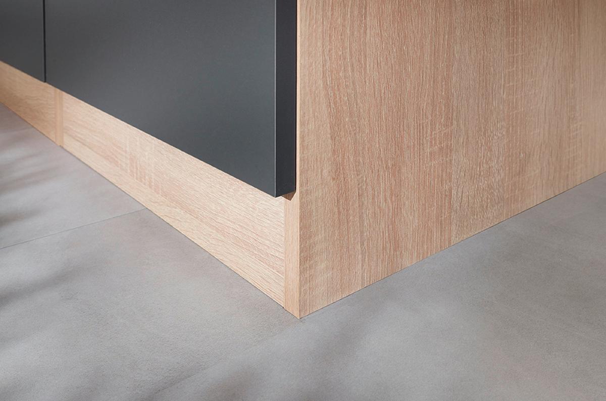 Majhna Kuhinja Merle, 100cm - srebrne barve/siva, Basics, kovina/steklo (100cm) - Respekta