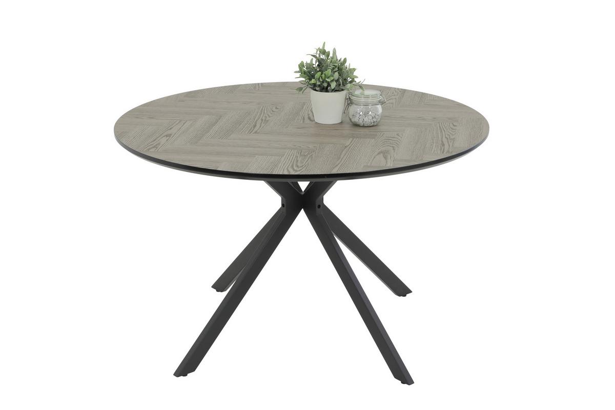 ESSTISCH PETRA T - Hellgrau/Schwarz, MODERN, Holzwerkstoff (120/76/120cm) - MID.YOU