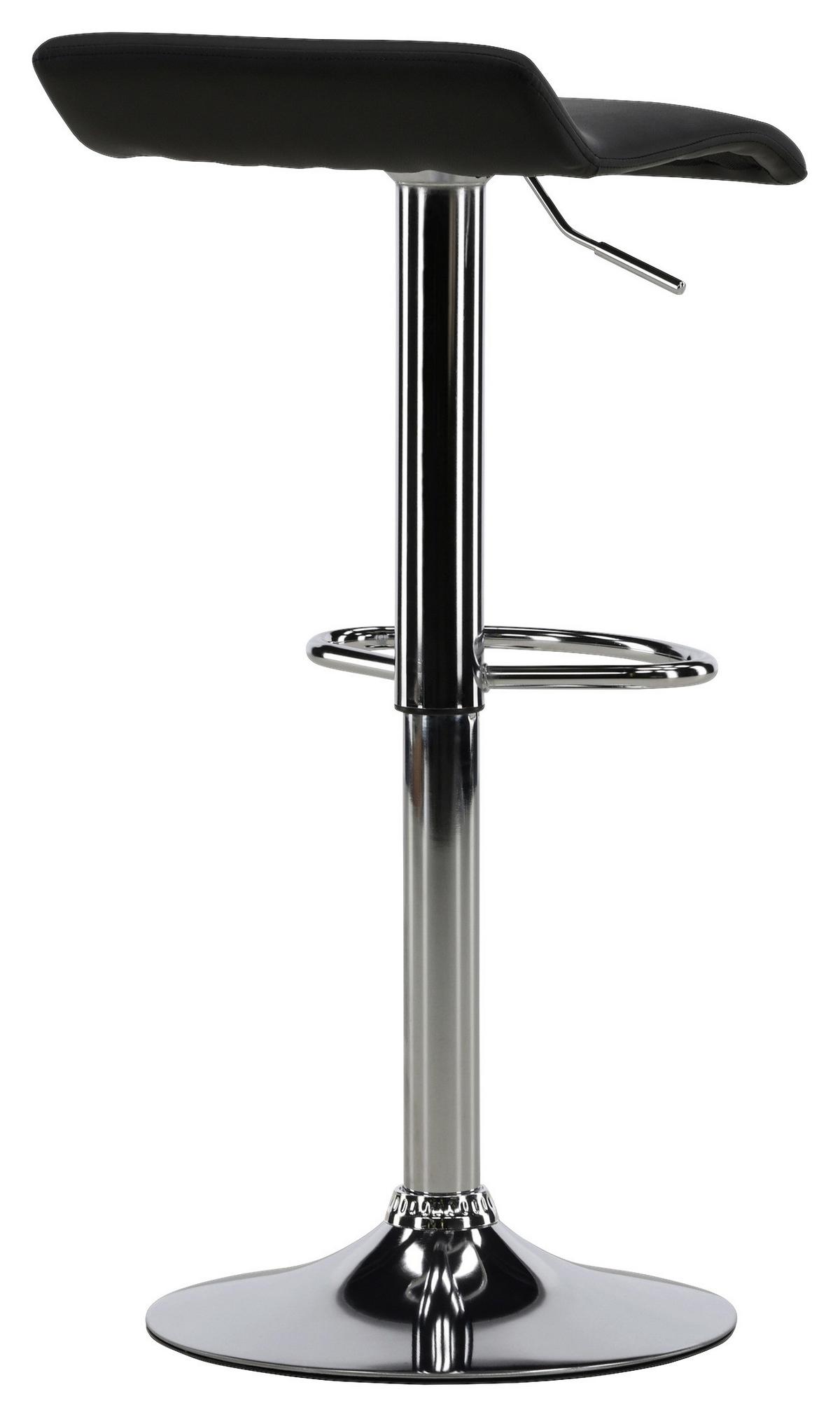 BARHOCKER-SET JONNA - Silberfarben/Schwarz, Design, Textil/Metall (38/84/38cm) - Livetastic