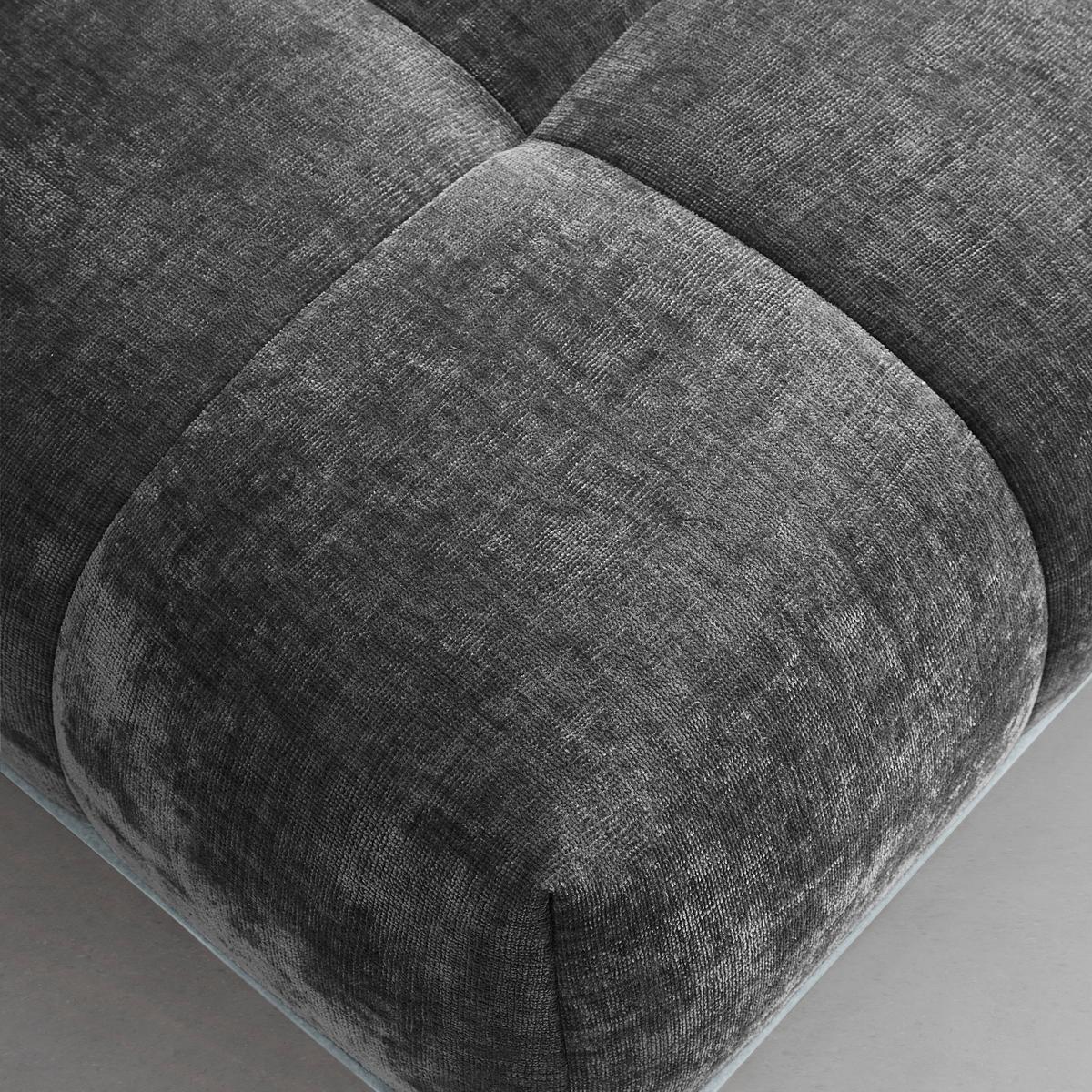 Ecksofa Morgan Silberfarben - Dunkelgrau/Silberfarben, MODERN, Textil/Metall (184/262cm) - Mömax