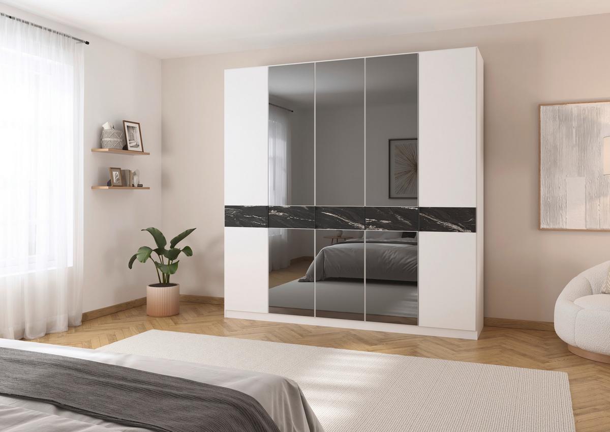 Drehtürenschrank Versity Weiß - Weiß, KONVENTIONELL, Holzwerkstoff/Metall (225/229/54cm) - Premium Living